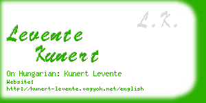 levente kunert business card